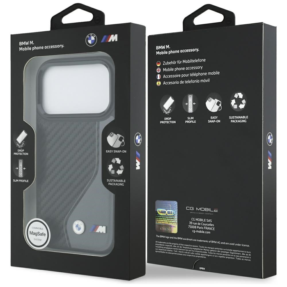 BMW BMHMP17L25PCCSCAK M Carbon Line & Logo MagSafe Case for iPhone 17 Pro anthracite
