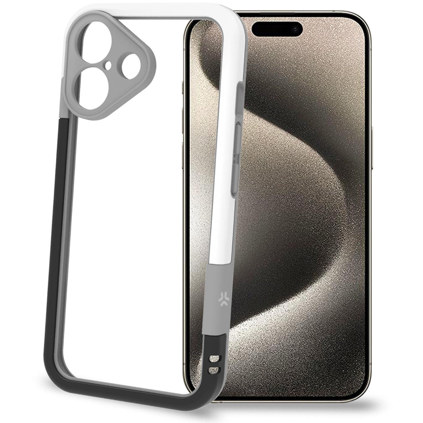 Celly BUMPER iPhone 16 Black/White