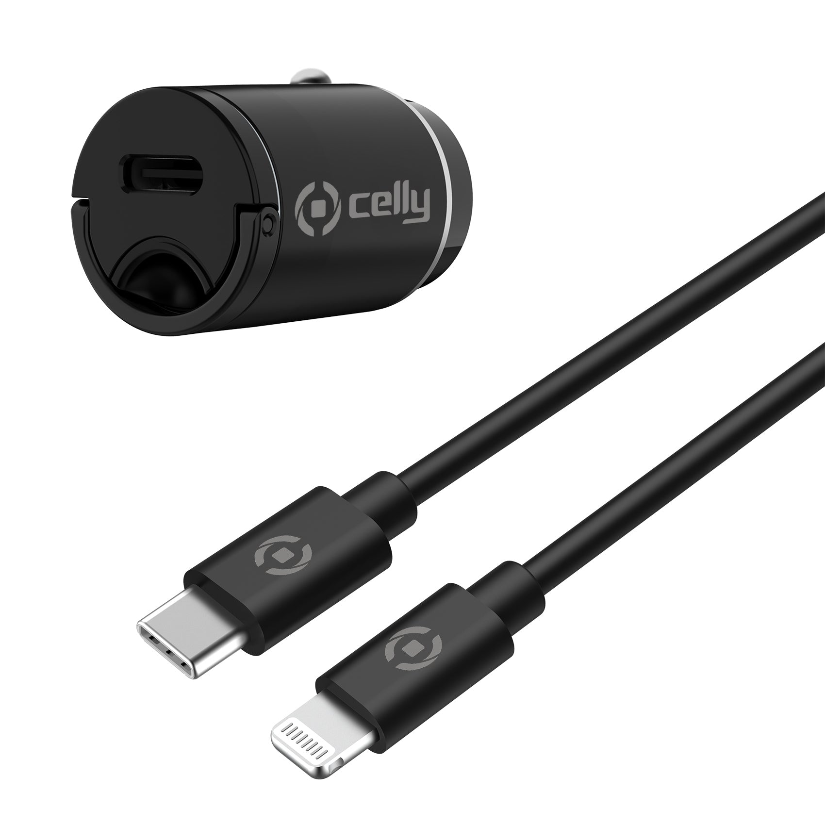 Celly KIT USB-C CARCH+LIGHTNING CABLE 20W