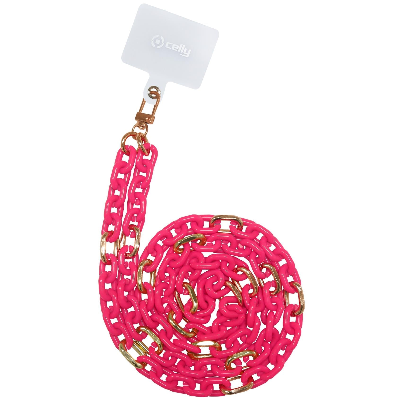 Lacet -ketting roze fluo