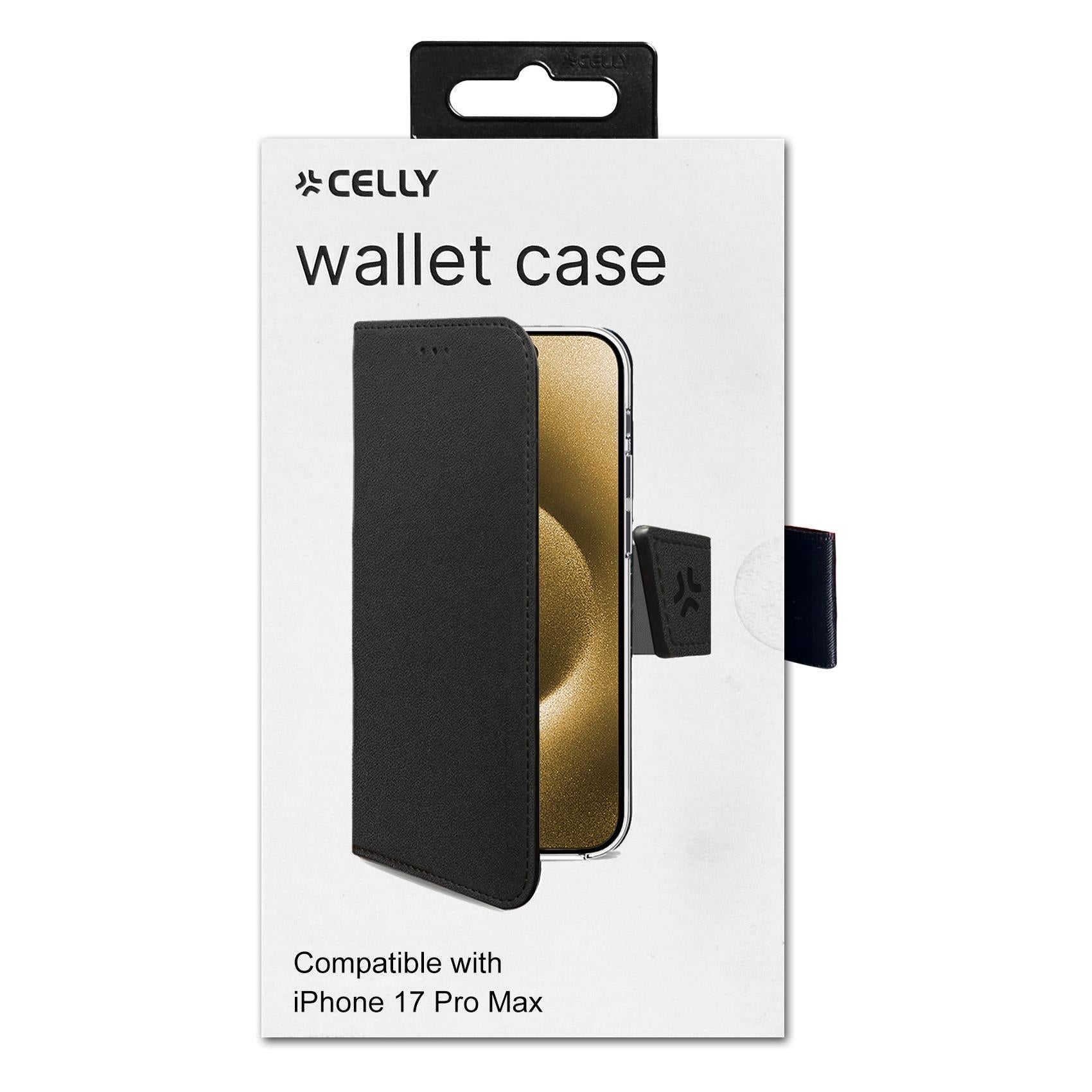Celly WALLY Case iPhone 17 Pro Max Black