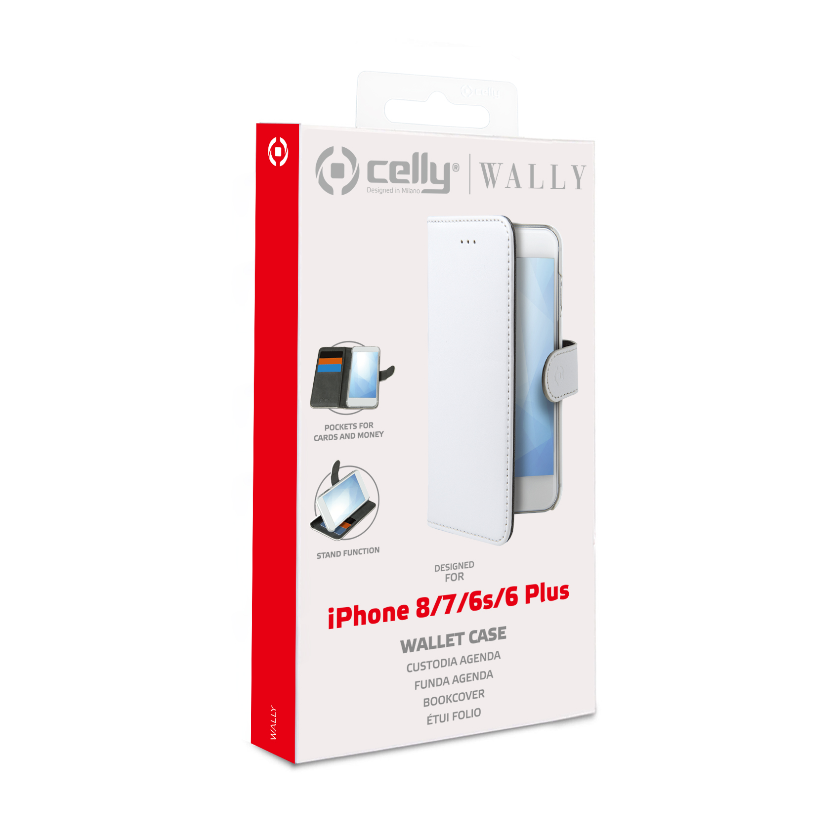 Celly WALLY CASE IPHONE 8 PLUS/7 PLUS WHite