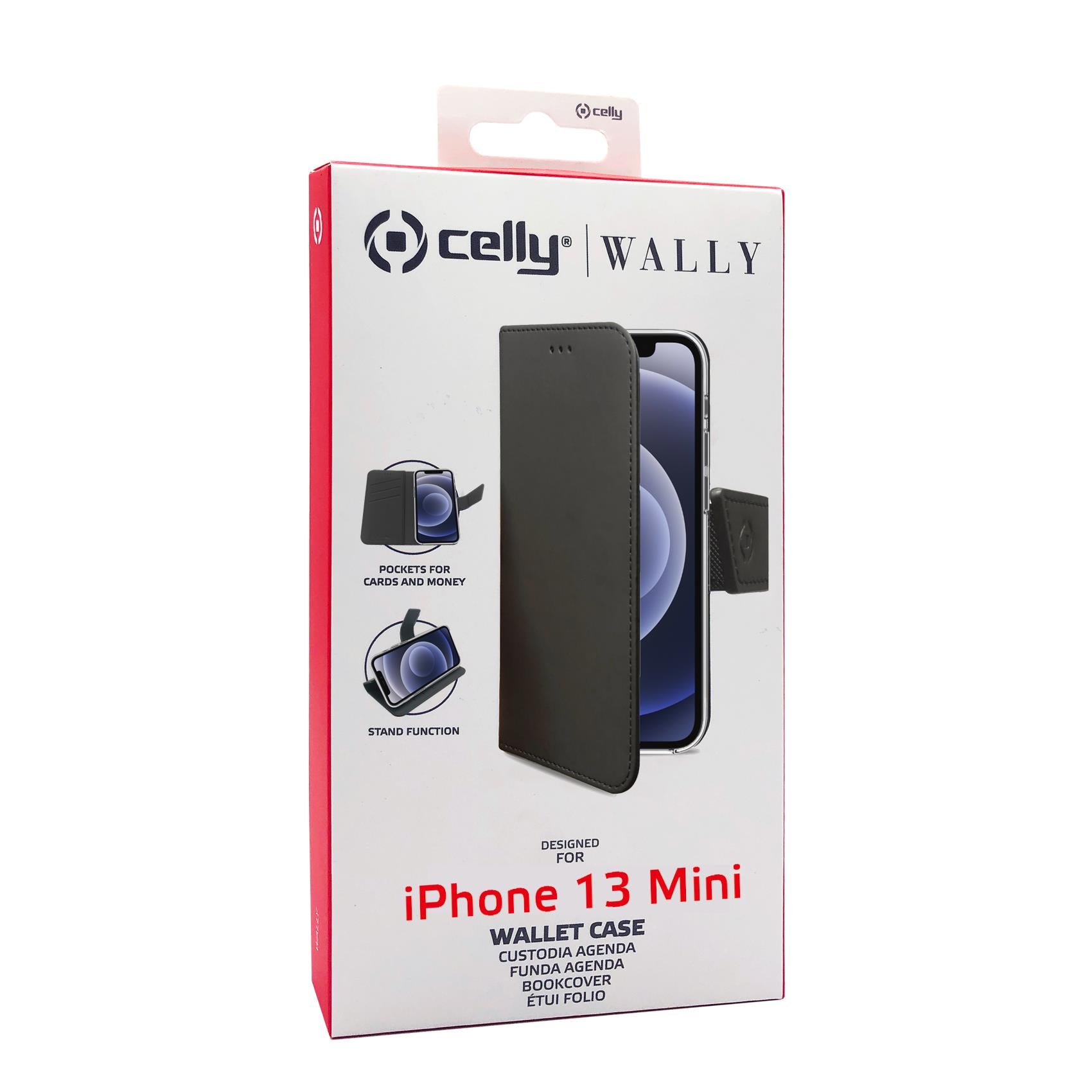 Celly Wally Case iPhone 13 Mini Schwarz