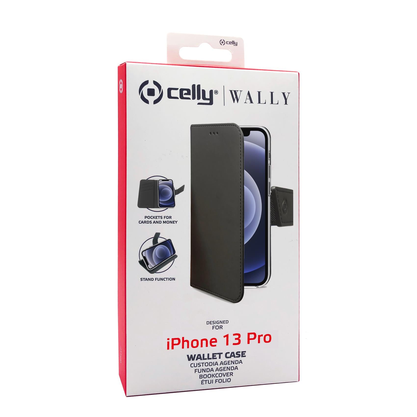 Celly Wally Case iPhone 13 Pro Schwarz