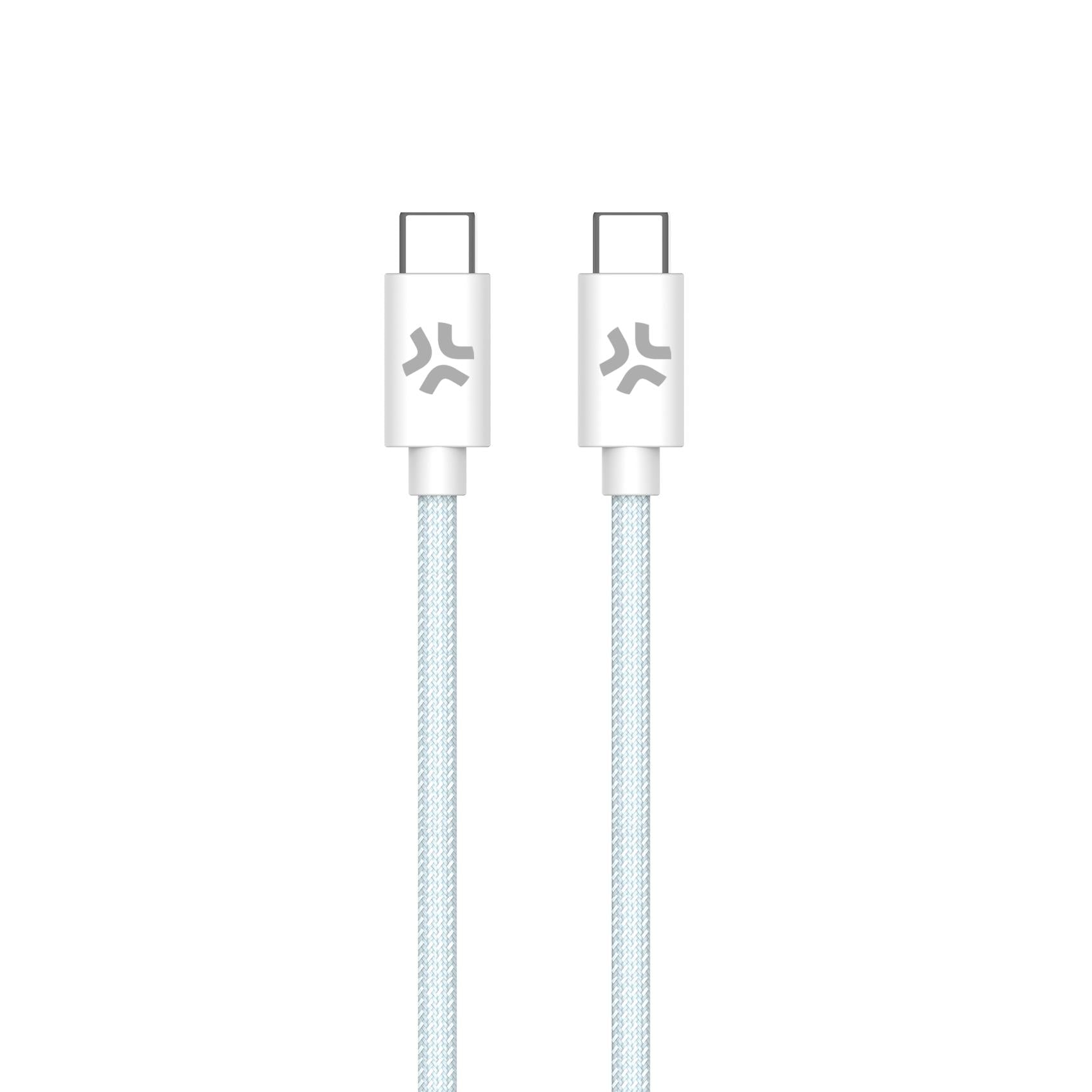 Celly USBCUSBCCOTT - USB-C to USB-C Cotton Braided Cable Blue