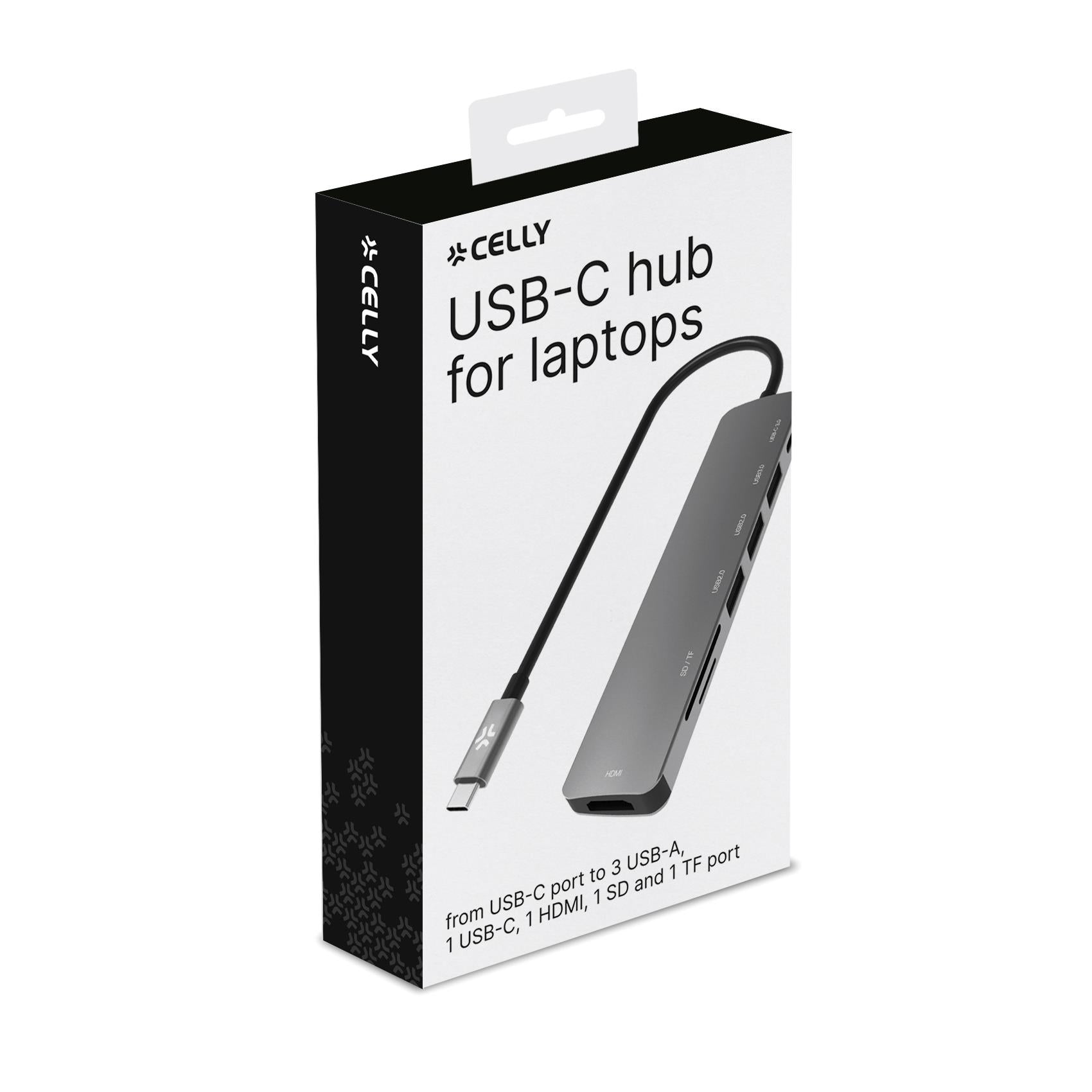 Celly ProHub7in1 - USB -C -Adapter 7in1