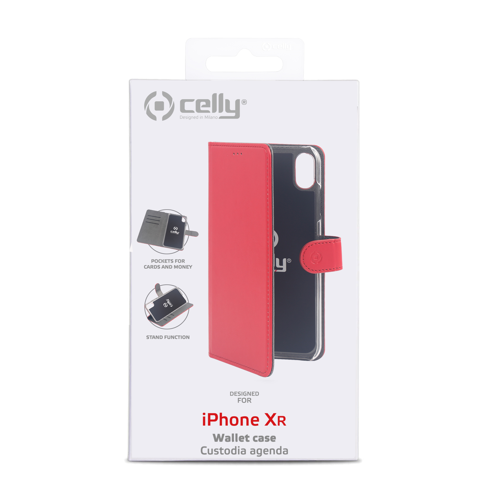 Cell Wally Bookcase for iPhone XR rood