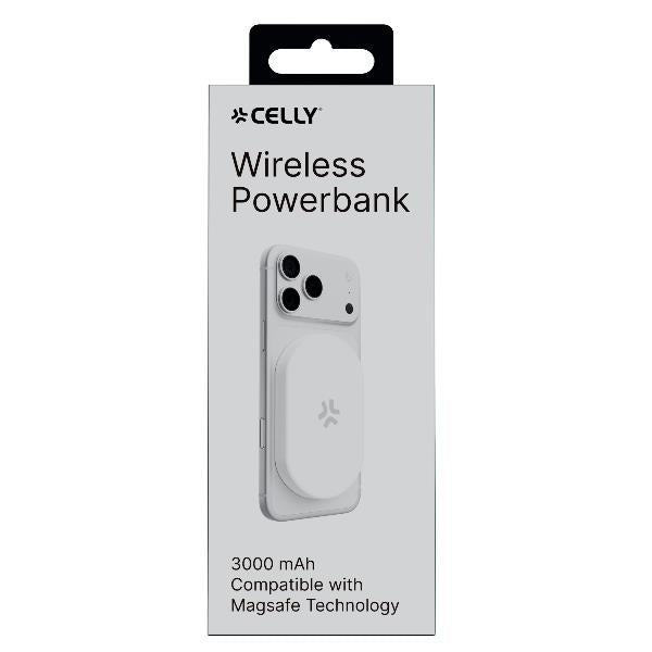 Celly MAGMINIPB3000WH - 5W Wireless Powerbank 3000 mAh White