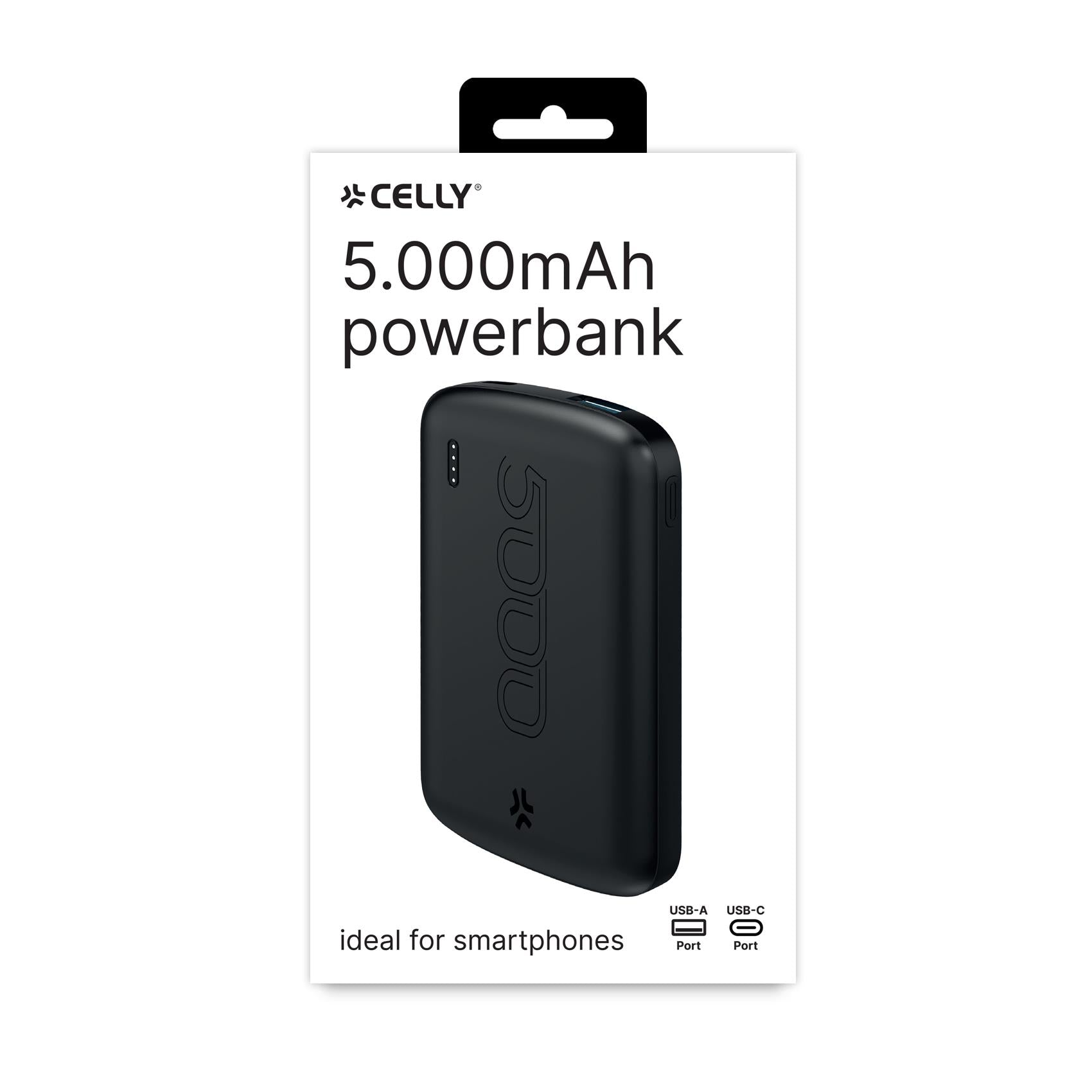 Celly PBE5000EVO - Power Bank 5.000mAh Blue