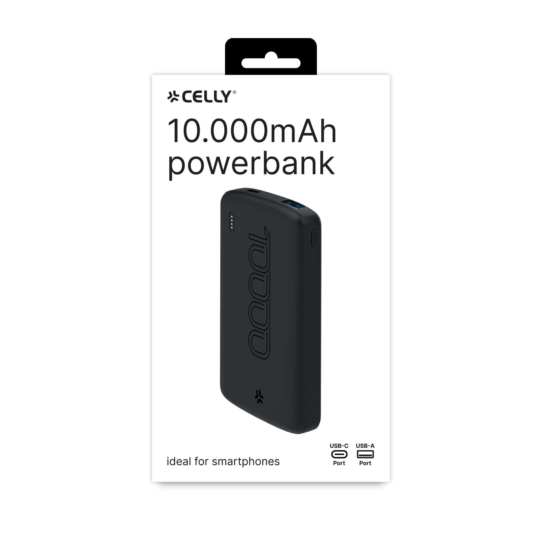 Celly PBE10000EVO - Power Bank 10.000mAh black