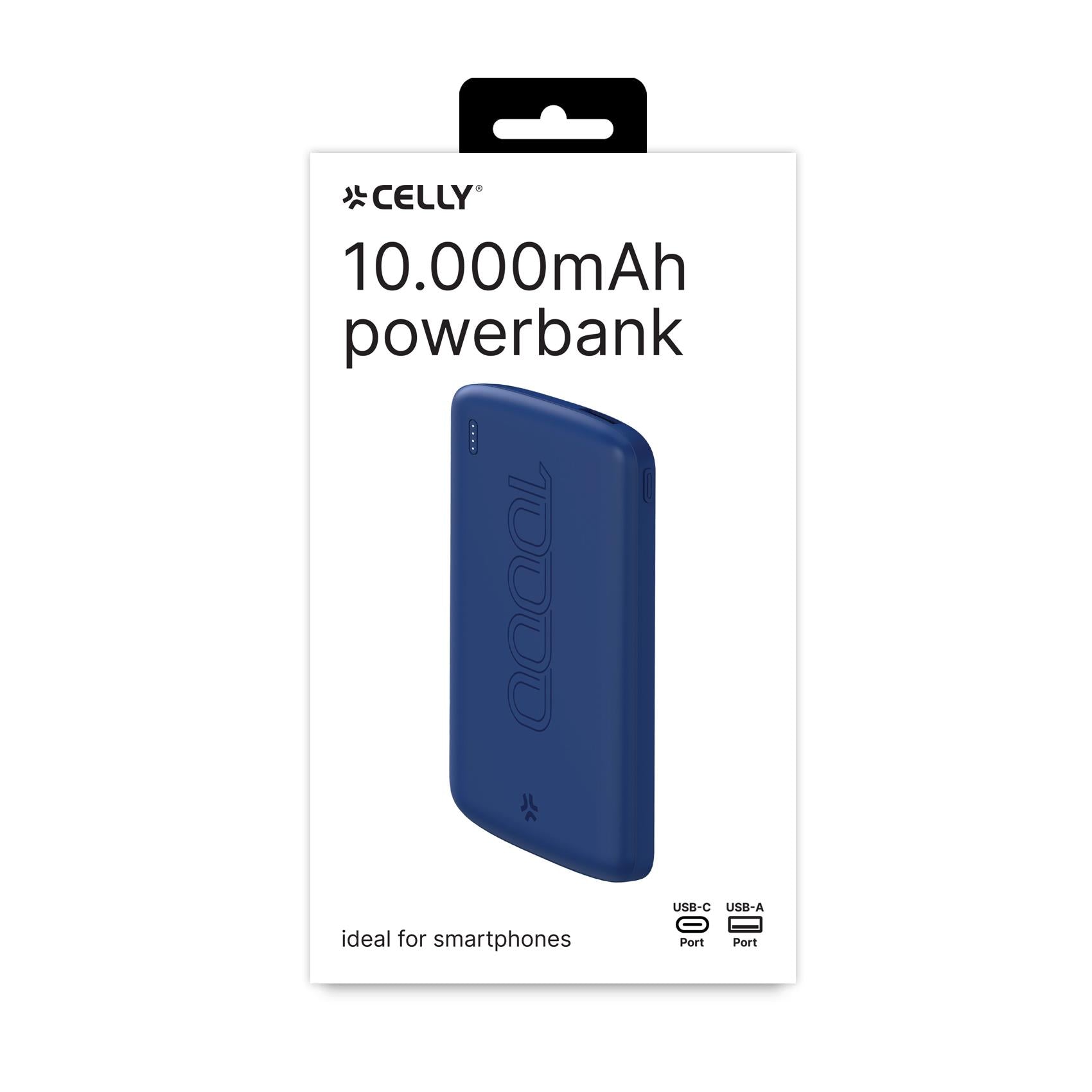 Celly PBE10000EVO - Power Bank 10.000mAh blue