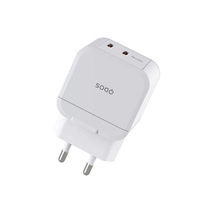 QDOS PowerCube Dubbele USB Type-C Charger 45W Wit 