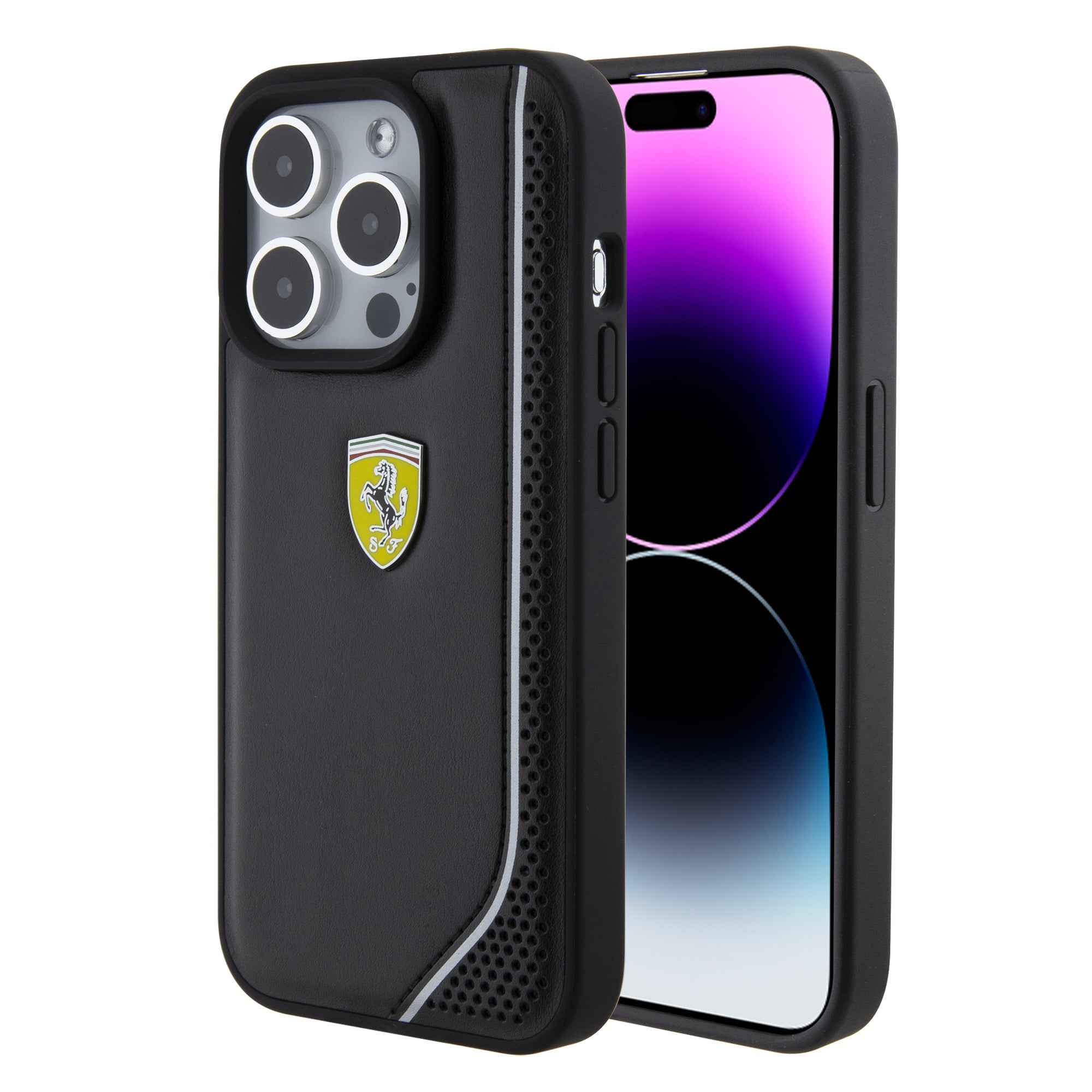 FERRARI HC PU REFLECTIVE BLACK iPhone 15 PRO