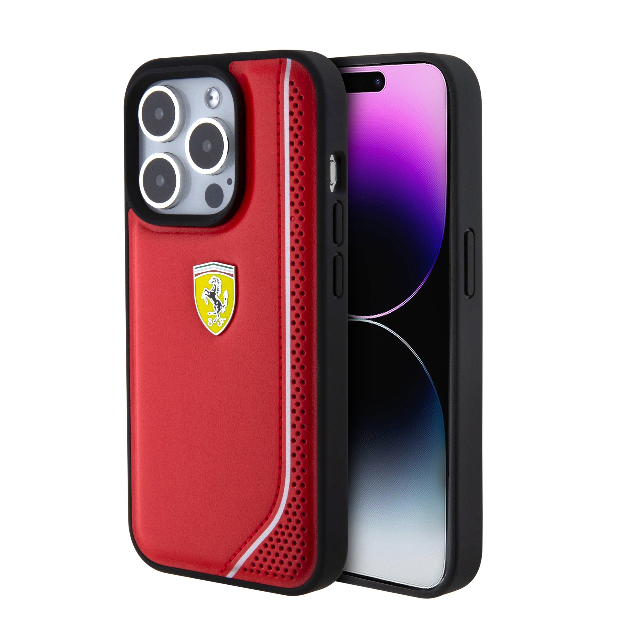 FERRARI Hradcase PU REFLECTIVE RED iPhone 15 Pro