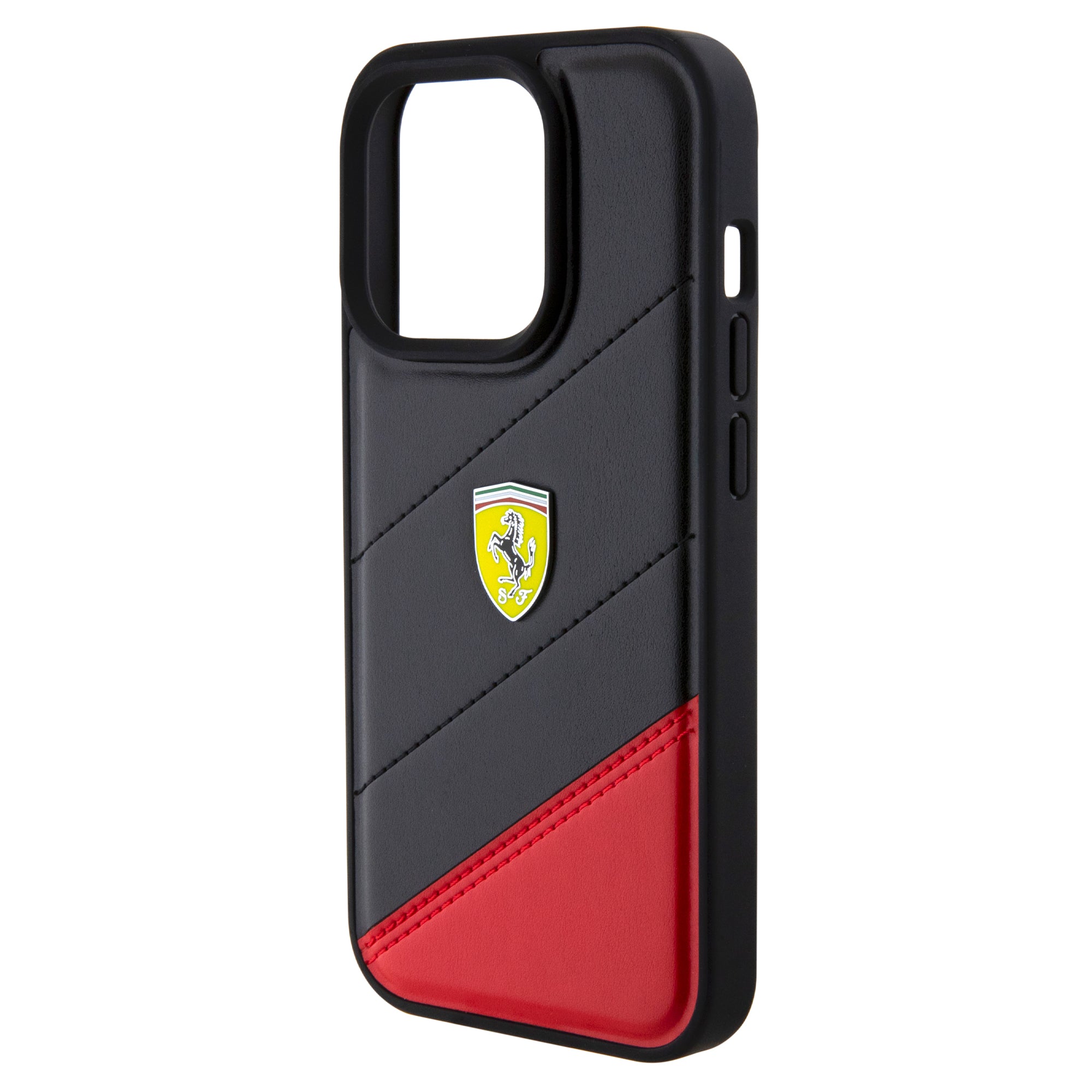 FERRARI Hardcase PU BICOLOR BLACK & RED iPhone 15 / 14/ 13