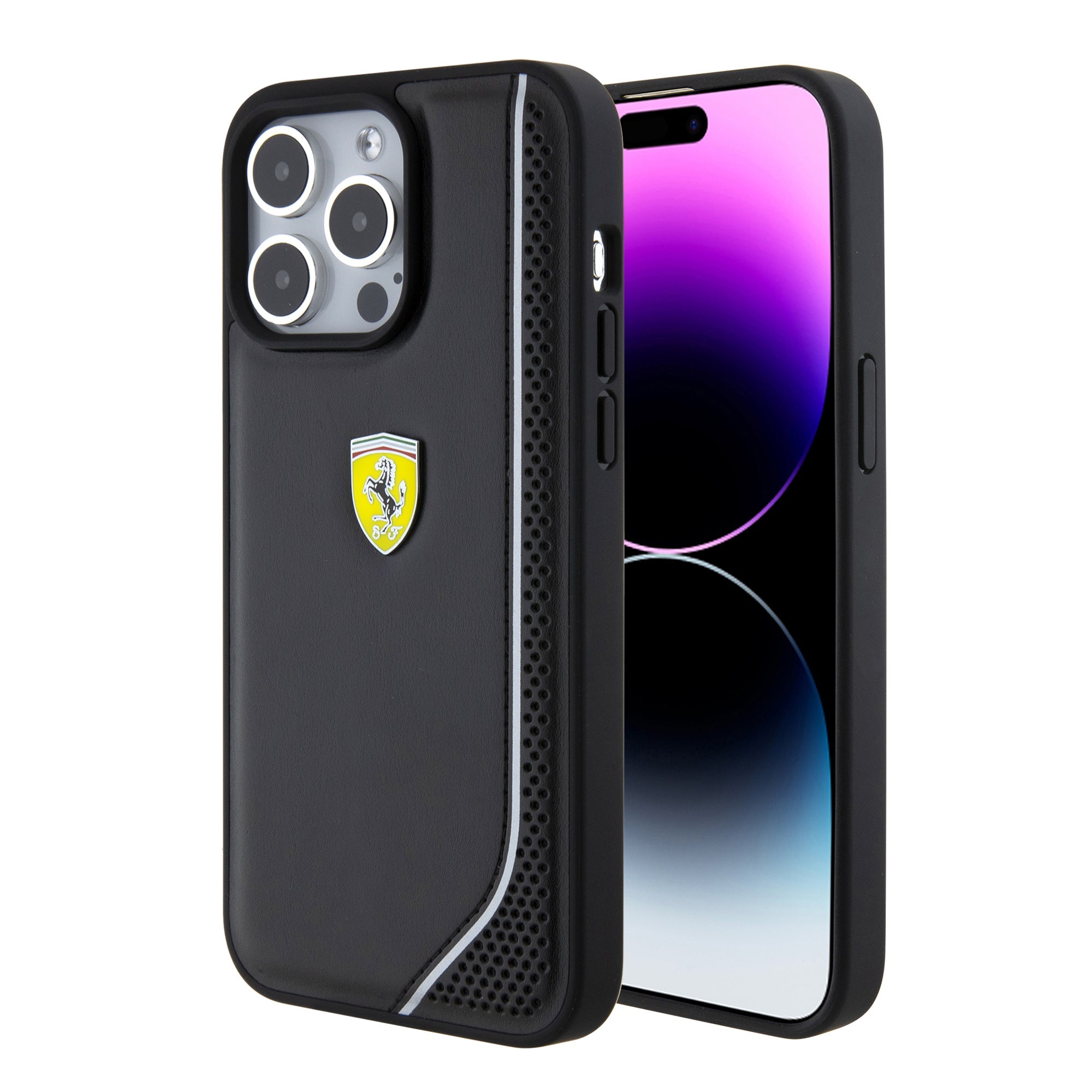 FERRARI HC PU REFLECTIVE BLACK iPhone 15 PRO MAX