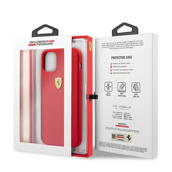 Ferrari FESSIHCP12MRE iPhone 12/12 Pro red hardcase On Track Silicone