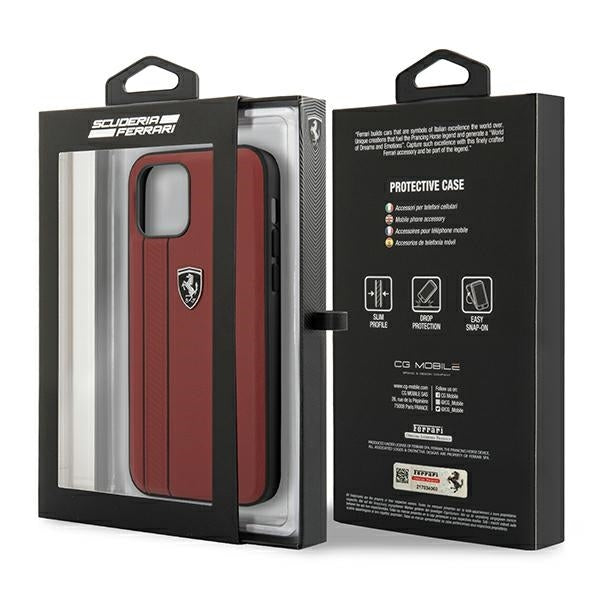 Ferrari FEODIHCP12MRE iPhone 12/12 Pro red hardcase Off Track Stripes