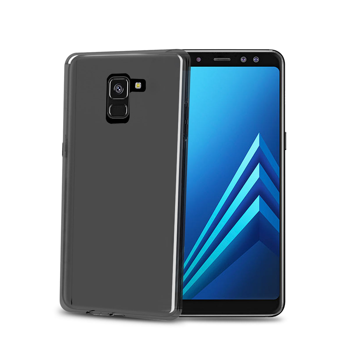 Celly Gelskin707bk TPU -Cover Galaxy A8+ 2018 Schwarz