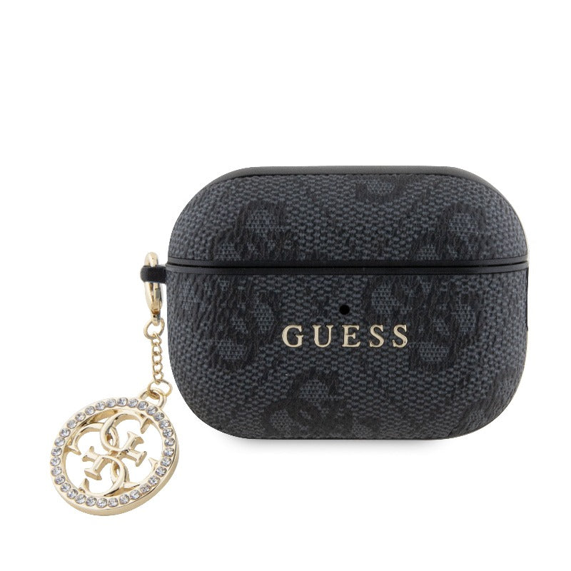 GUESS AIRPODS PRO 2 PU 4G W/ STRASS CHARM BLACK