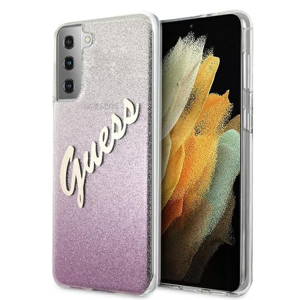 Guess GUHCS21MPCUGLSPI S21+ G996 Black hardcase Glitter Gradient Script