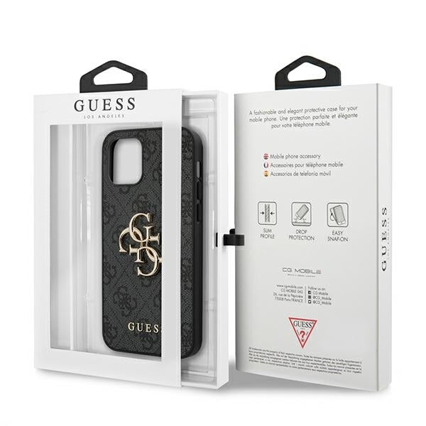 Guess GUHCP12M4GMGGR iPhone 12/12 Pro grey hardcase 4G Big Metal Logo