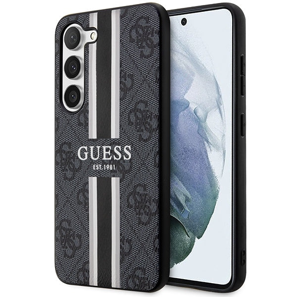 Guess GUHCS23MP4RPSK Galaxy S23+ S916 Black hardcase 4G Printed Stripe