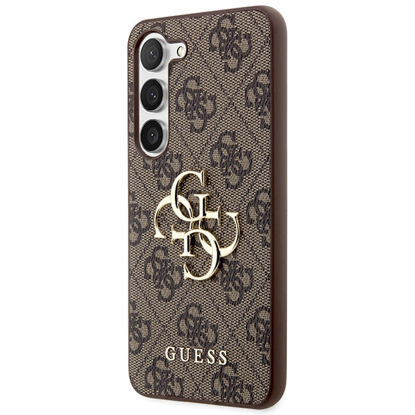 Guess GUHCS23S4GMGBR Galaxy S23 S911 brown hardcase 4G Big Metal Logo