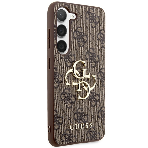 Guess GUHCS23M4GMGBR S23+ S916 brown hardcase 4G Big Metal Logo