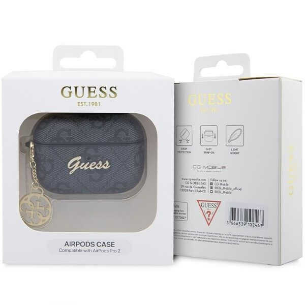 Guess GUAP2G4GSMK AIRPODS PRO 2 (2022/2023) Cover Black 4G Charm Collection