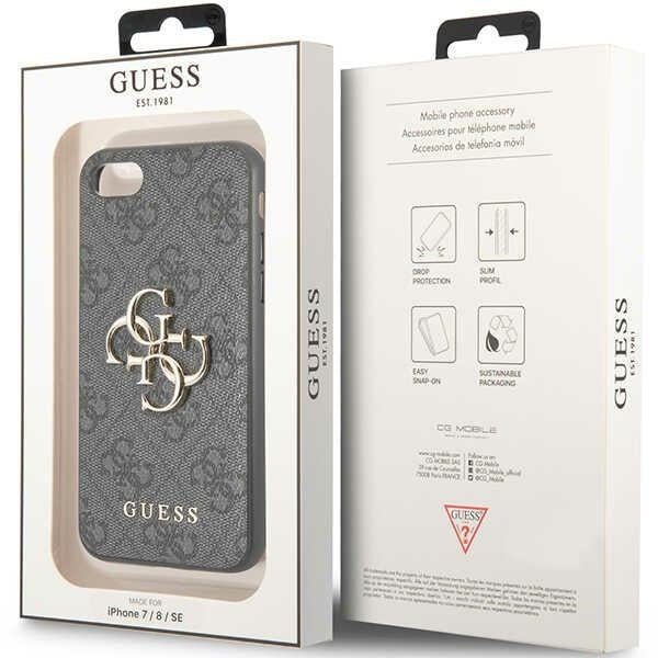 Guess GUHCI84GMGGR iPhone 7/8/SE 2020 / SE 2022 grey hardcase 4G Big Metal Logo