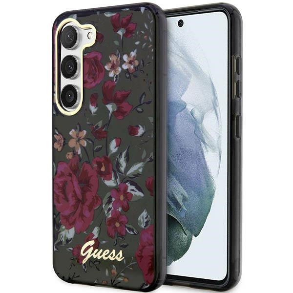 Guess GUHCS23MHCFWSA Galaxy S23+ S916 zielony/khaki hardcase Flower Collection