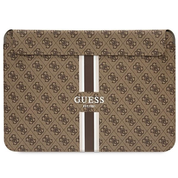 Guess Sleeve GUCS16P4RPSW for MacBook 16" brown 4G Printed Stripes