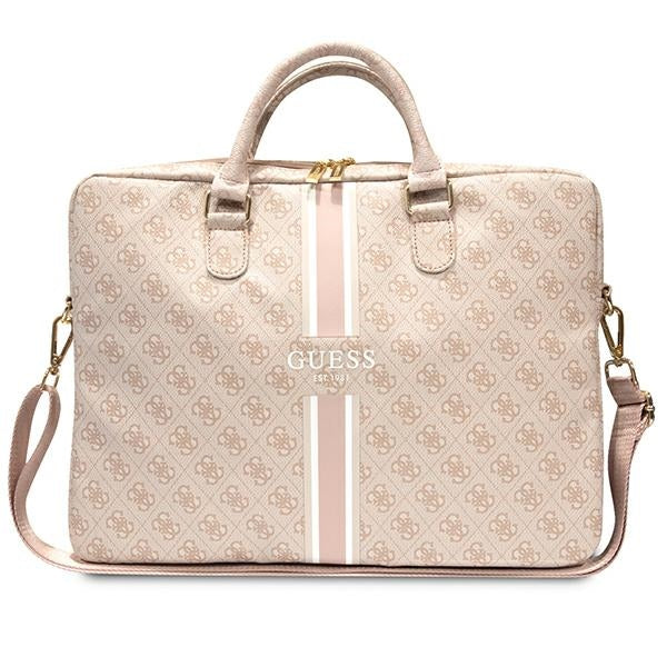 GUESS Comp. Bag 4G Stripes Pink 16