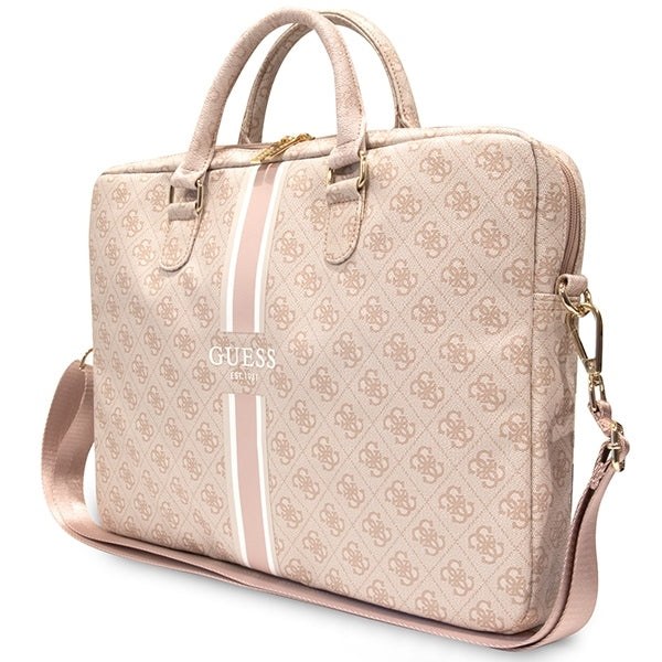 GUESS Comp. Bag 4G Stripes Pink 16