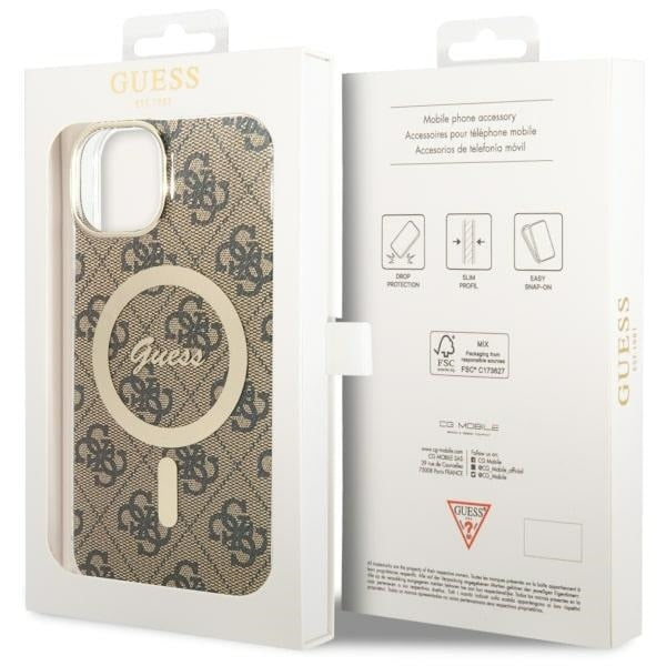 Guess GUHMP14MH4STW iPhone 14 Plus brown hardcase 4G MagSafe