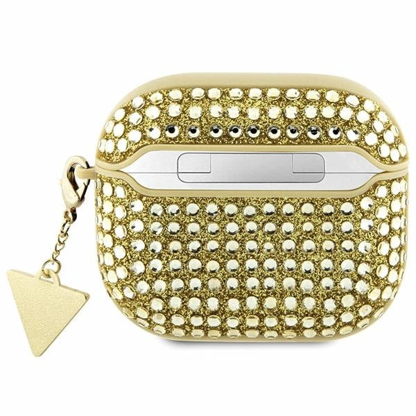 Guess GUA4HDGTPD AirPods 4 cover gold Rhinestone Triangle Charm