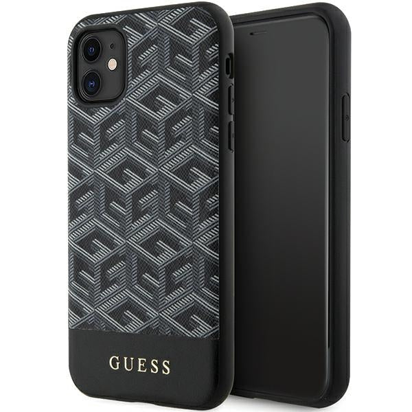 Guess GUHMN61HGCFSEK iPhone 11 / Xr black hardcase GCube Stripes MagSafe