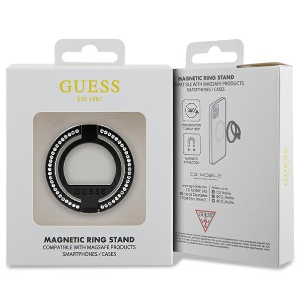 Guess MagSafe Ring stand GUMRSALDGK black Rhinestone