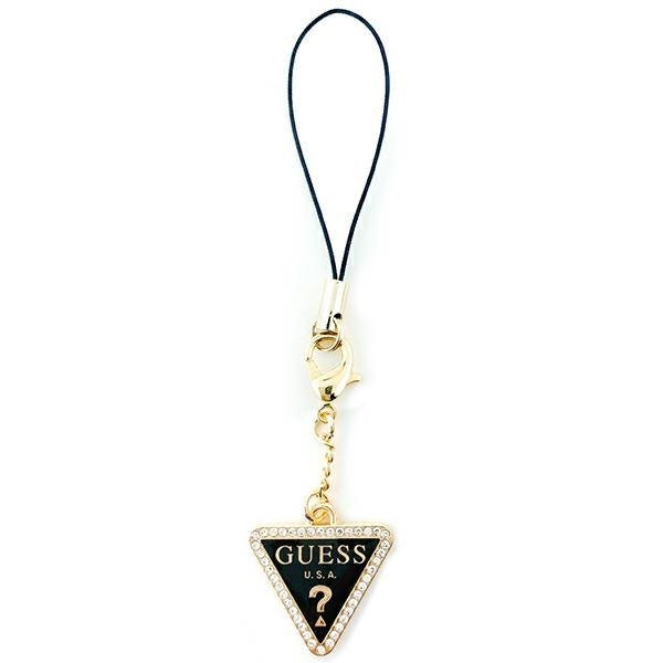 Guess case hanger GUCPMTDCK Phone Strap Triangle Diamond Charm with Rhinestones