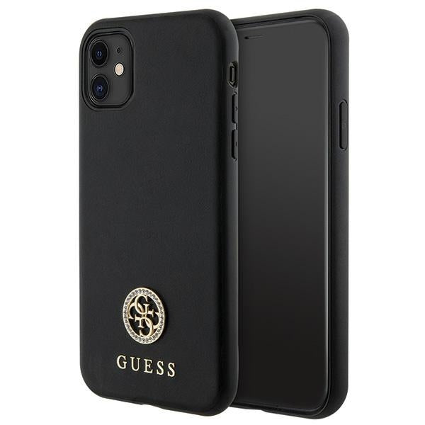 Guess GUHCN61PS4DGPK iPhone 11 / Xr black hardcase Strass Metal Logo
