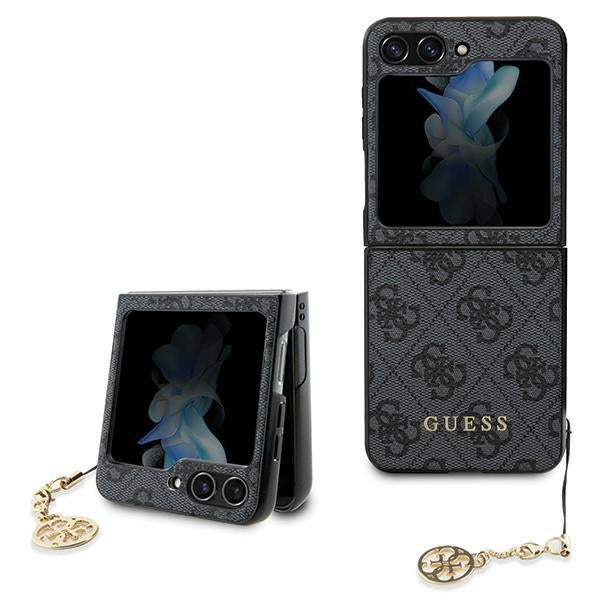 Guess GuHCZF5GF4GGR F731 Z FLIP5 Gray Hardcase 4G Charms Collection