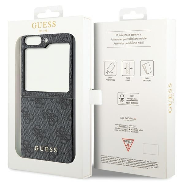 Guess GuHCZF5GF4GGR F731 Z FLIP5 Gray Hardcase 4G Charms Collection