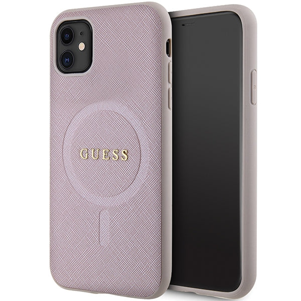 Guess GUHMN61PSAHMCP iPhone 11 / Xr pink hardcase Saffiano MagSafe