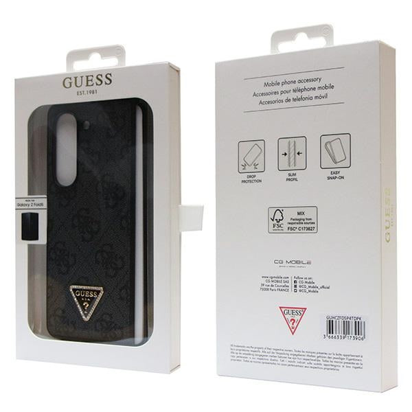 Guess GUHCZFD5P4TDPK Galaxy F946 Z Fold5 black hardcase Leather 4G Diamond Triangle