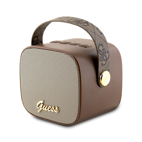 Guess speaker Bluetooth GUWSB2P4SMW Speaker mini bown 4G Leather Script Logo with Strap 