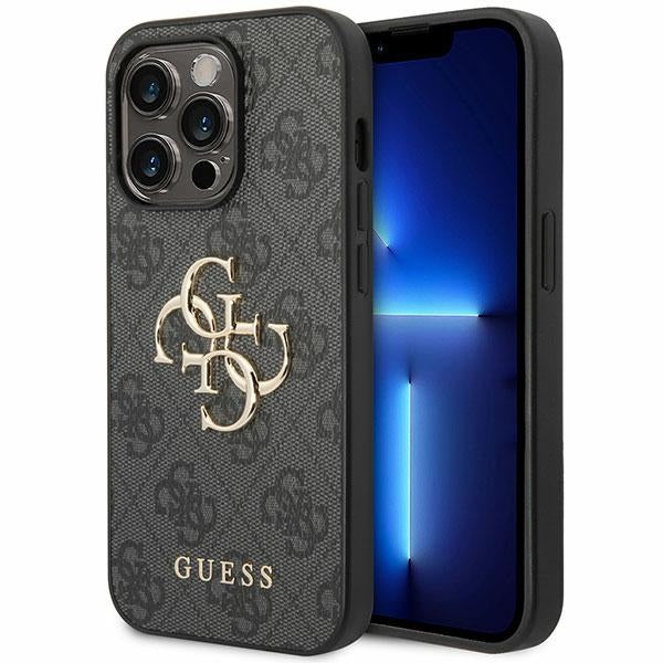 Guess GUHCP15L4GMGGR iPhone 15 Pro Grey hardcase 4G Big Metal Logo