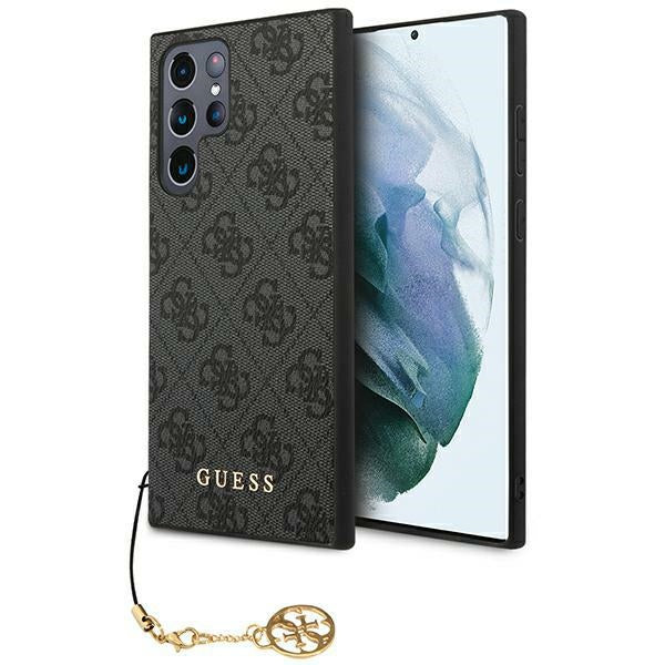 Guess GUHCS24LGF4GGR S24 Ultra S928 black hardcase 4G Charms Collection