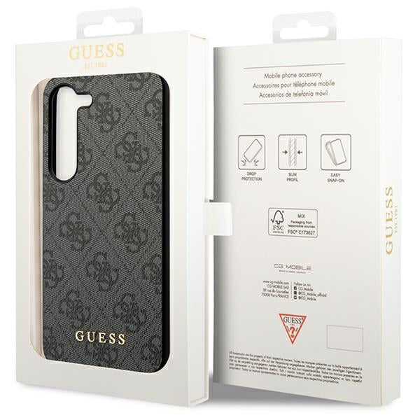 Guess GUHCS24MG4GFGR S24 + S926 Black Hardcase 4G Metal Gold Logo
