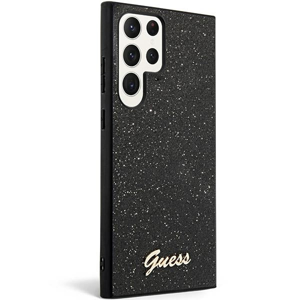 Guess GUHCS24LHGGSHK S24 Ultra S928 black hardcase Glitter Script